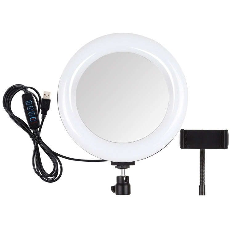 PULUZ 7.9 inch 20cm USB 3 Modes Dimmable Dual Color Temperature LED Curved Light Ring Vlogging Se...