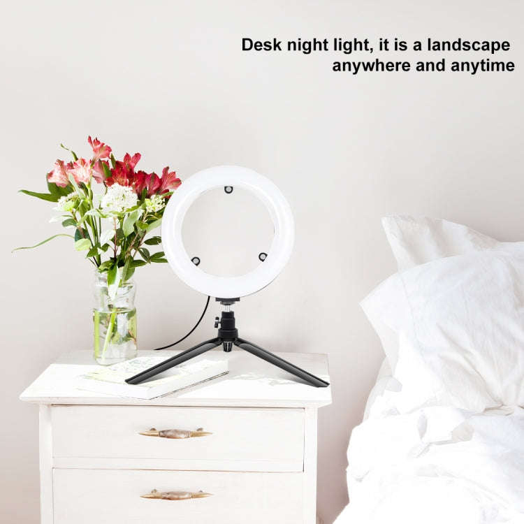 PULUZ 7.9 inch 20cm USB 3 Modes Dimmable Dual Color Temperature LED Curved Light Ring Vlogging Se...
