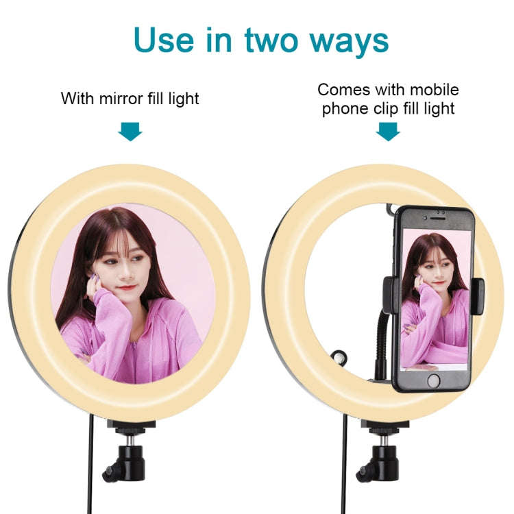 PULUZ 7.9 inch 20cm USB 3 Modes Dimmable Dual Color Temperature LED Curved Light Ring Vlogging Se...