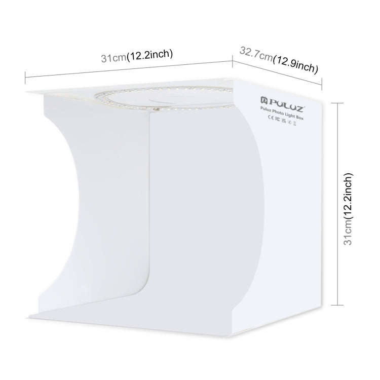 PULUZ 30cm Folding Portable Ring Light Board Photo Lighting Studio Shooting Tent Box Kit with 6 C...