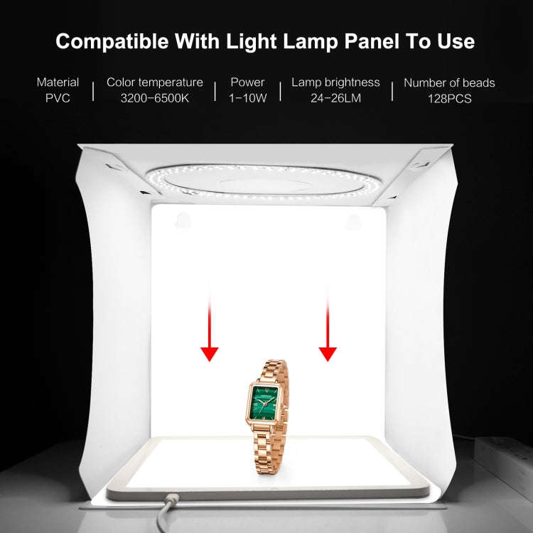 PULUZ 30cm Folding Portable Ring Light Board Photo Lighting Studio Shooting Tent Box Kit with 6 C...