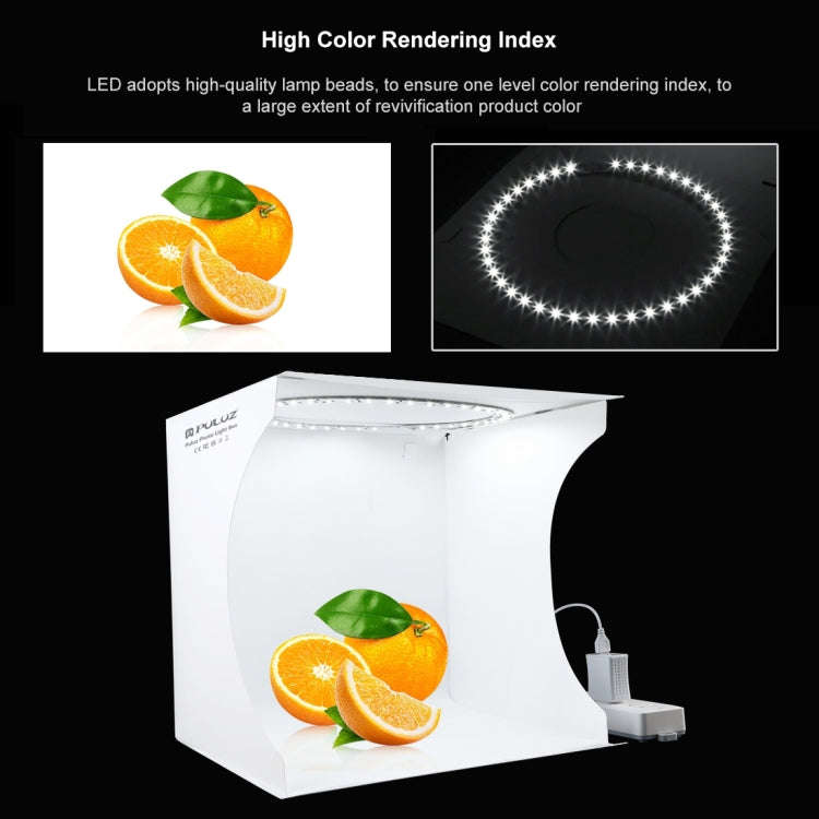 PULUZ 30cm Folding Portable Ring Light Board Photo Lighting Studio Shooting Tent Box Kit with 6 C...
