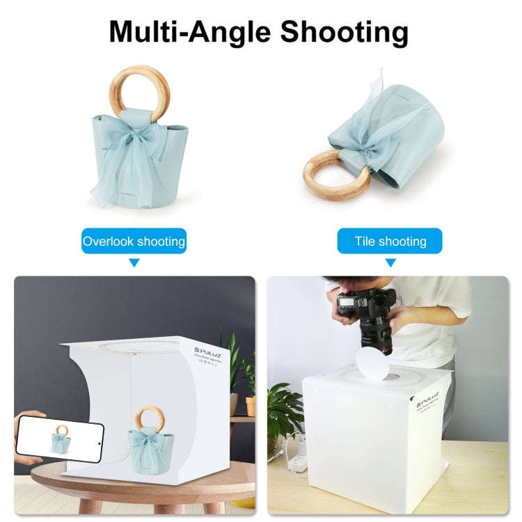 PULUZ 30cm Folding Portable Ring Light Board Photo Lighting Studio Shooting Tent Box Kit with 6 C...