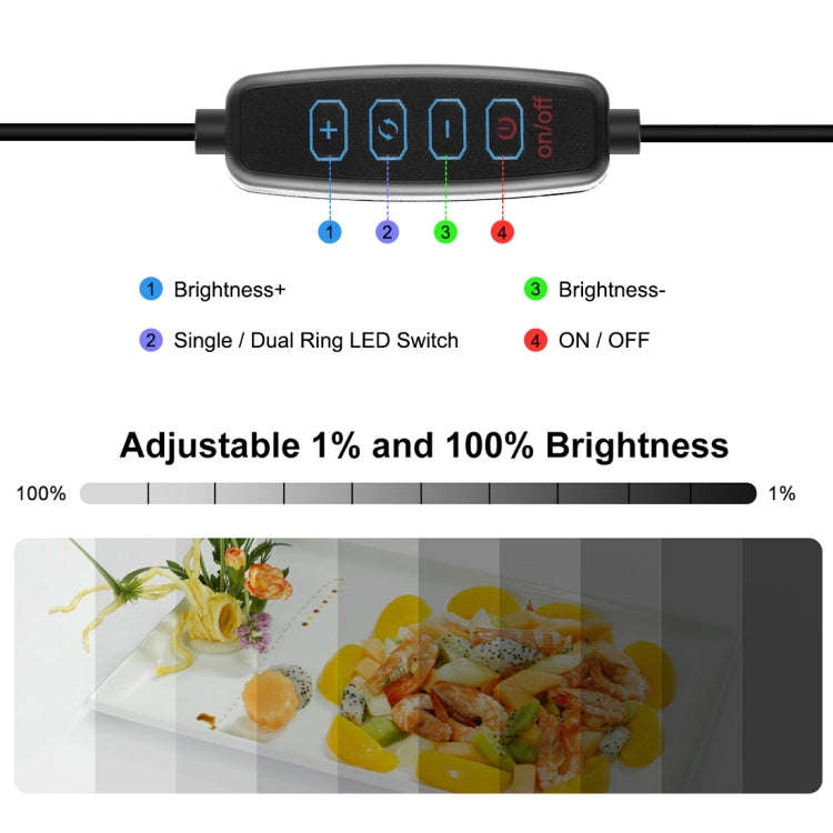 PULUZ 30cm Folding  High 97 CRI Ring Light Photo Lighting Studio Shooting Tent Box Kit with 6 Col...