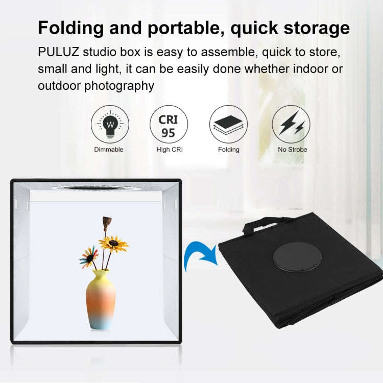PULUZ 30cm Folding  High 97 CRI Ring Light Photo Lighting Studio Shooting Tent Box Kit with 6 Col...