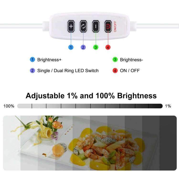 PULUZ 30cm Folding  High 97 CRI Ring Light Photo Lighting Studio Shooting Tent Box Kit with 6 Col...