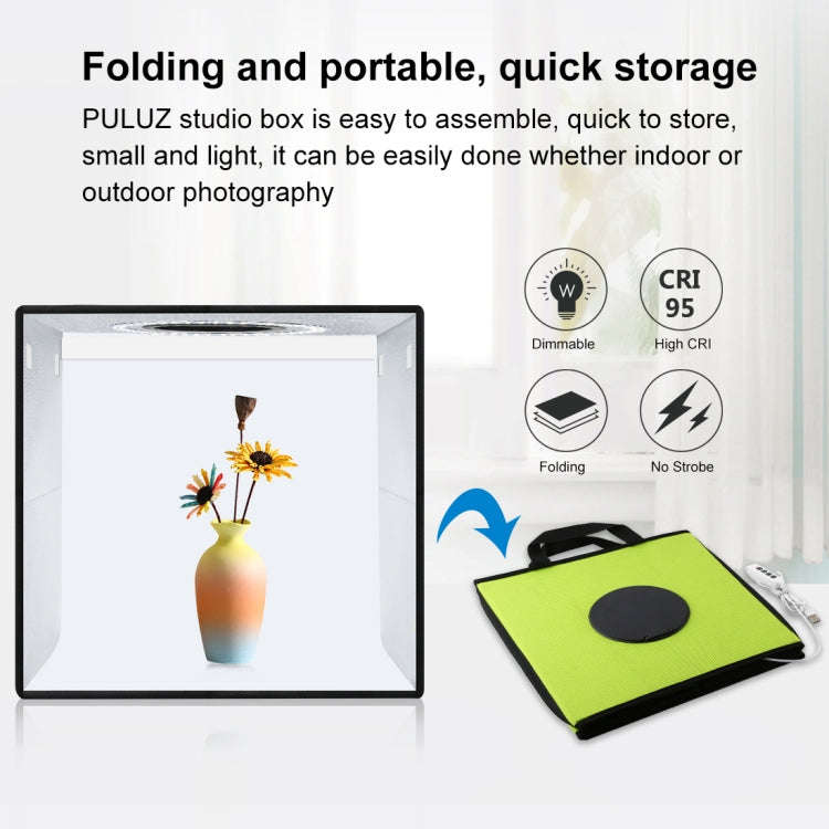 PULUZ 30cm Folding  High 97 CRI Ring Light Photo Lighting Studio Shooting Tent Box Kit with 6 Col...