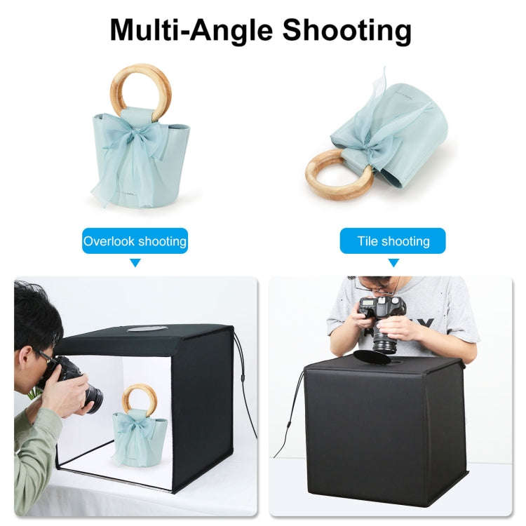 PULUZ 40cm Folding Portable 24W 5500K White Light Dimmable Photo Lighting Studio Shooting Tent Bo...