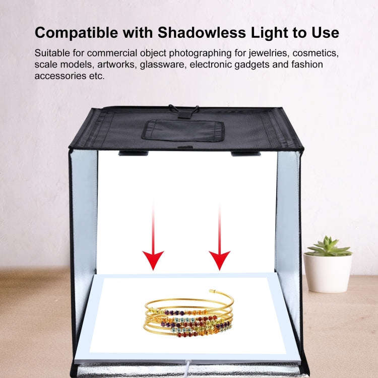 PULUZ 40cm Folding Portable 24W 5500K White Light Dimmable Photo Lighting Studio Shooting Tent Bo...