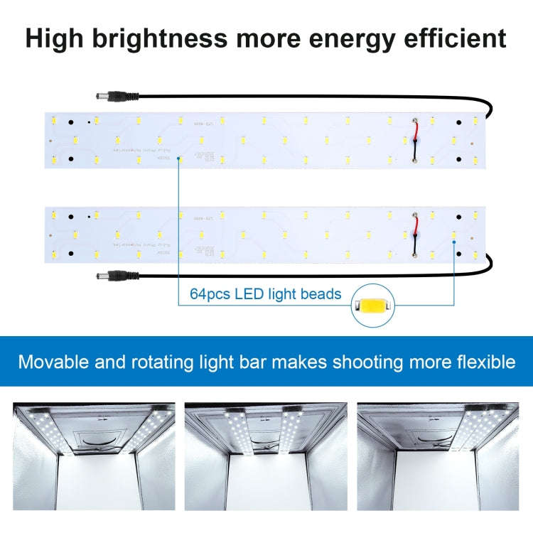 PULUZ 40cm Folding Portable 24W 5500K White Light Dimmable Photo Lighting Studio Shooting Tent Bo...