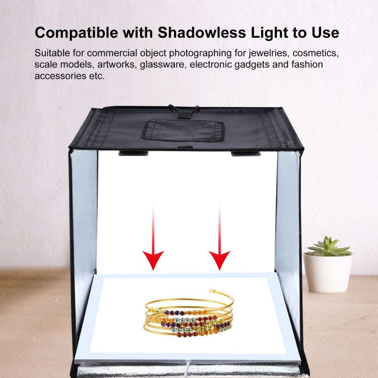PULUZ 40cm Folding Portable 24W 5500K White Light Dimmable Photo Lighting Studio Shooting Tent Bo...