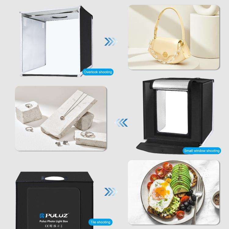 PULUZ 40cm Folding Portable White Light Dimmable Photo Lighting Studio Shooting Tent Box Kit with...