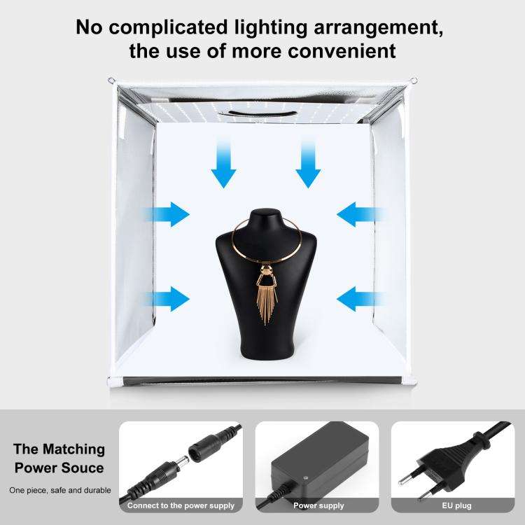 PULUZ 40cm Folding Portable White Light Dimmable Photo Lighting Studio Shooting Tent Box Kit with...