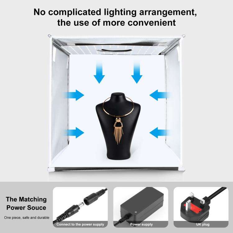 PULUZ 40cm Folding Portable White Light Dimmable Photo Lighting Studio Shooting Tent Box Kit with...