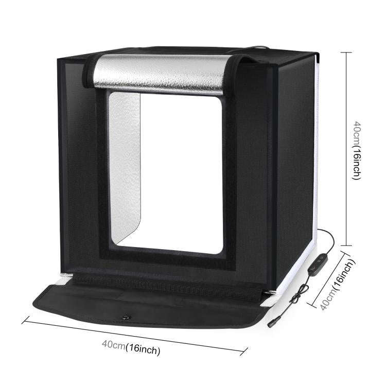 PULUZ 40cm Folding Portable White Light Dimmable Photo Lighting Studio Shooting Tent Box Kit with...