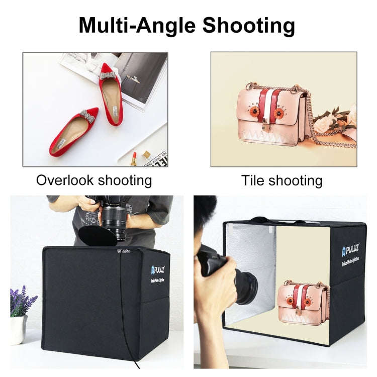 PULUZ 40cm Folding Portable Ring Light USB Photo Lighting Studio Shooting Tent Box with 6 x Dual-...
