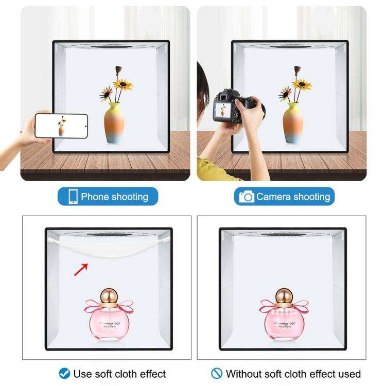 [US Warehouse] PULUZ 40cm Folding Portable Ring Light USB Photo Lighting Studio Shooting Tent Box...