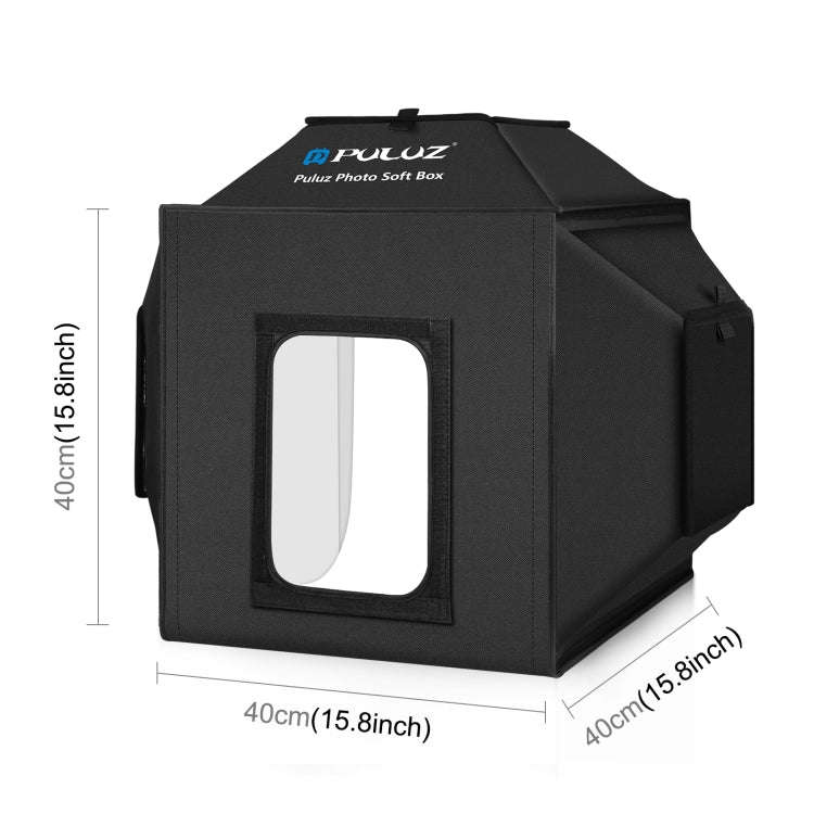 PULUZ 40cm Folding 72W 5500K Studio Shooting Tent Soft Box Photography Lighting Kit with 4 Colors...