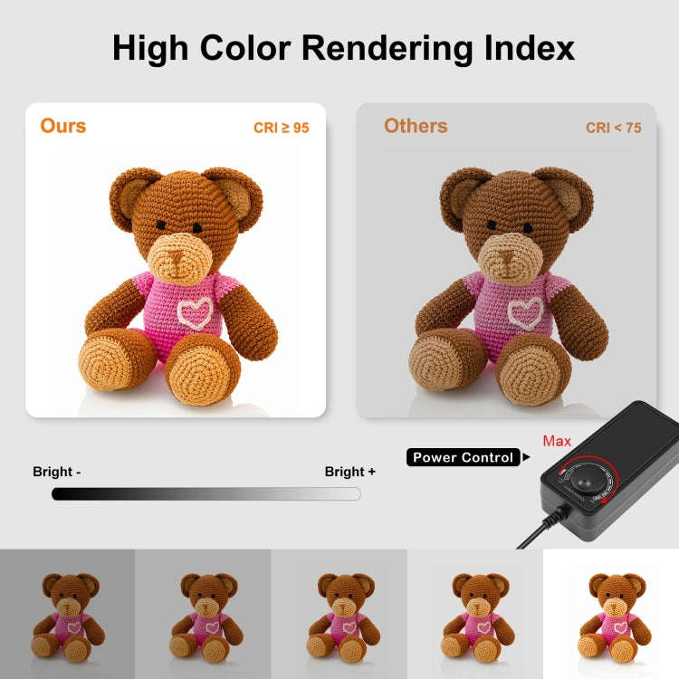 PULUZ 40cm Folding 72W 5500K Studio Shooting Tent Soft Box Photography Lighting Kit with 4 Colors...