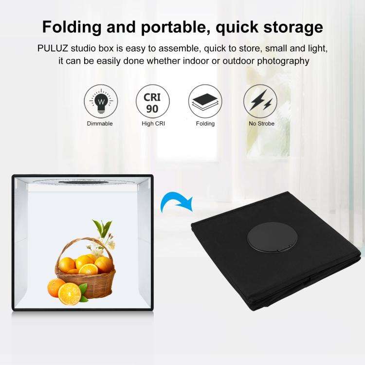 PULUZ 50cm Folding Portable Ring Light PD30W Quick Charge Type-C Photo Lighting Studio Shooting T...