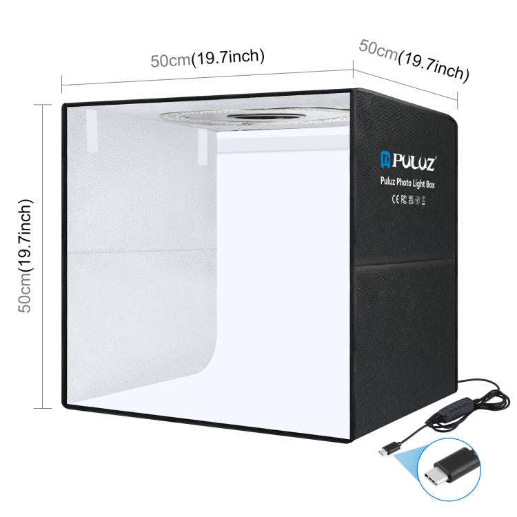 PULUZ 50cm Folding Portable Ring Light PD30W Quick Charge Type-C Photo Lighting Studio Shooting T...