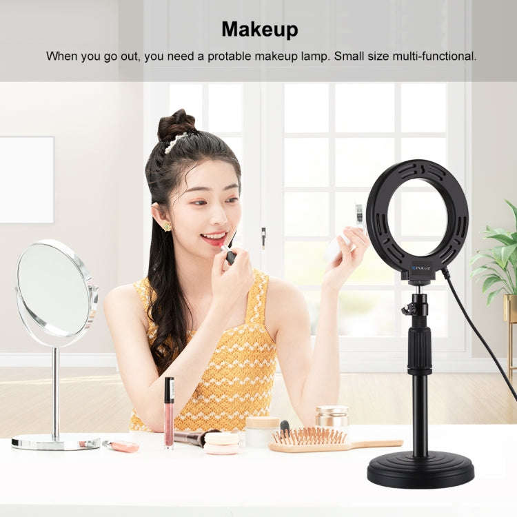 PULUZ 4.7 inch 12cm Curved Surface USB White Light LED Ring Selfie Beauty Vlogging Photography Vi...