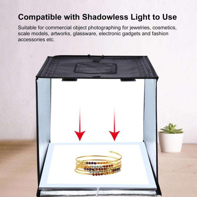 [US Warehouse] PULUZ Photo Studio Light Box Portable 60 x 60 x 60 cm Light Tent LED 5500K White L...