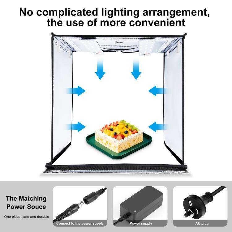 PULUZ Photo Studio Light Box Portable 60 x 60 x 60 cm Light Tent LED 5500K White Light Dimmable M...