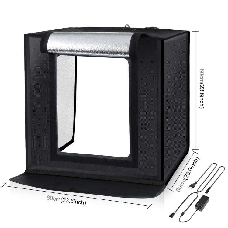 PULUZ Photo Studio Light Box Portable 60 x 60 x 60 cm Light Tent LED 5500K White Light Dimmable M...