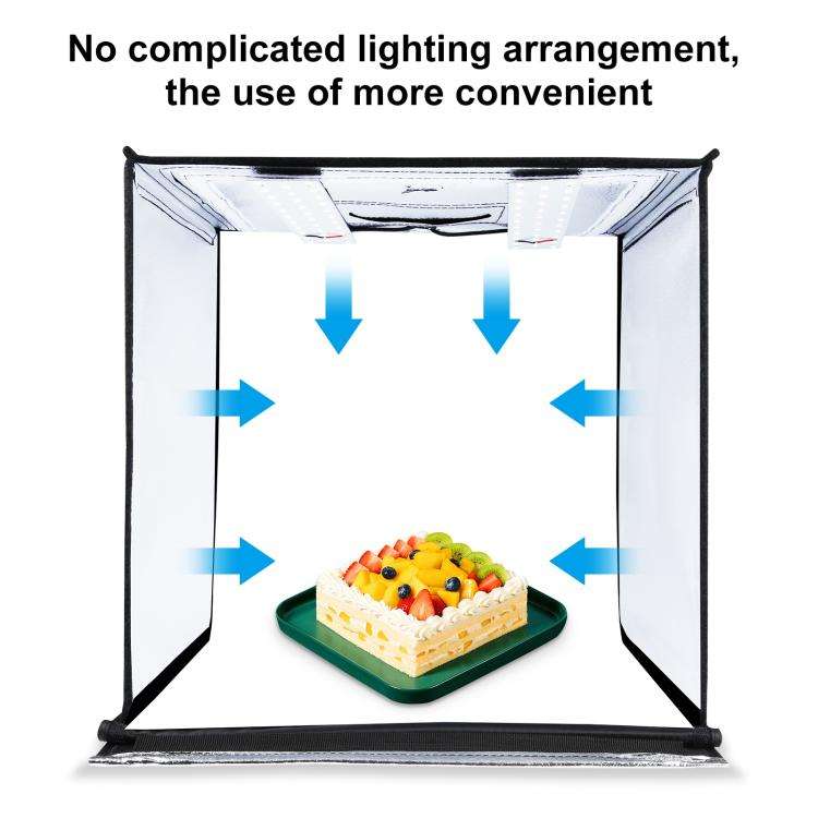 PULUZ Photo Studio Light Box Portable 60 x 60 x 60 cm Light Tent LED 5500K White Light Dimmable M...