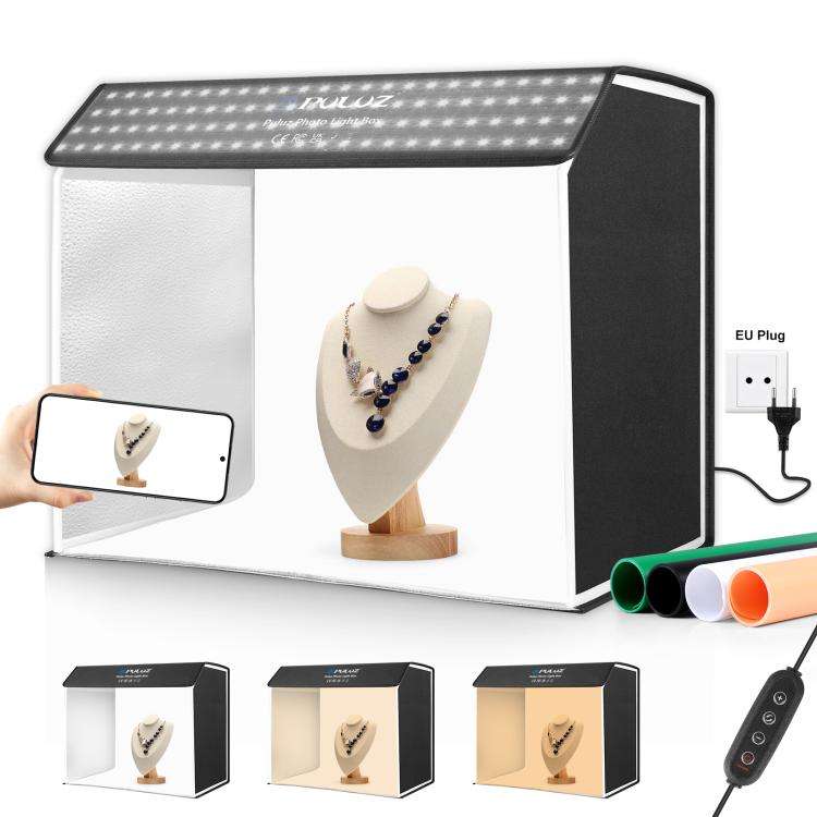 PULUZ Photo Studio Light Box Portable 60 x 40cm Cuboid Photography Studio Tent Kit with 4 Color B...