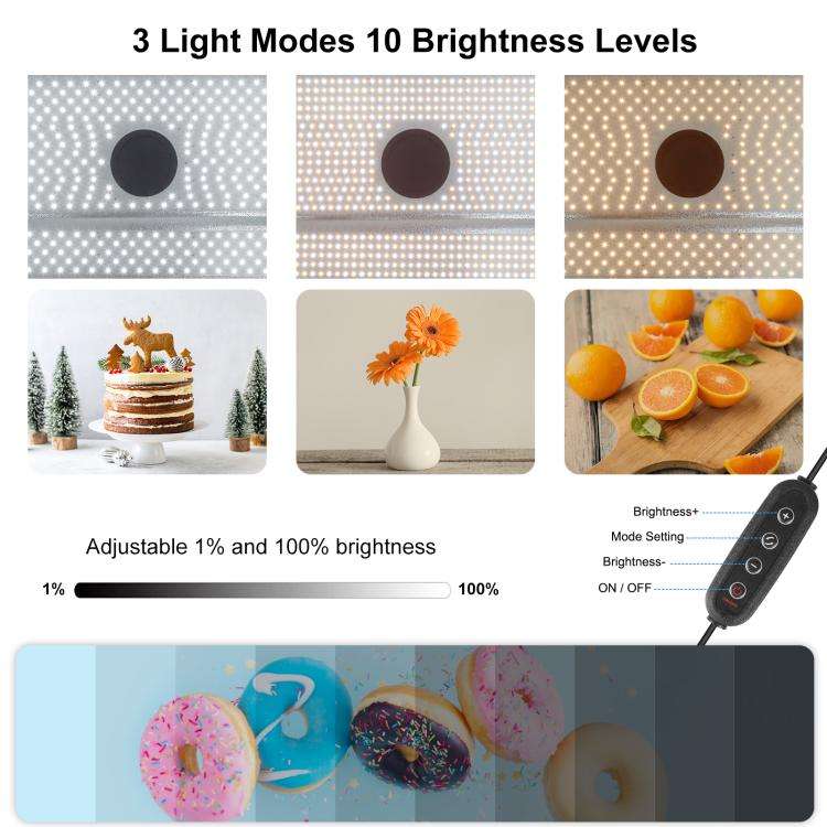 PULUZ Photo Studio Light Box Portable 60 x 40cm Cuboid Photography Studio Tent Kit with 4 Color B...