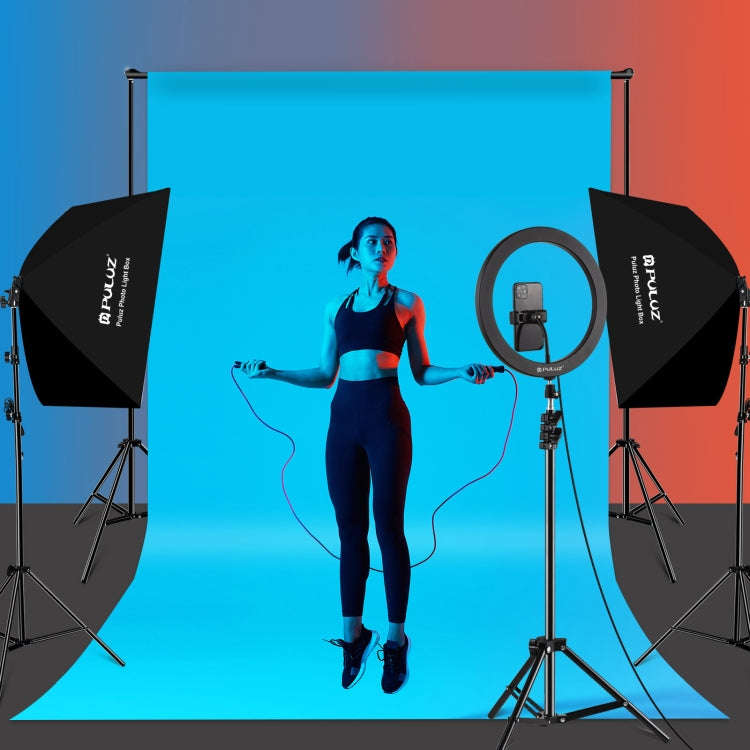 PULUZ 50x70cm Studio Softbox + 2m Tripod Mount + Single E27 30W 5700K White Light LED Bulb Photog...