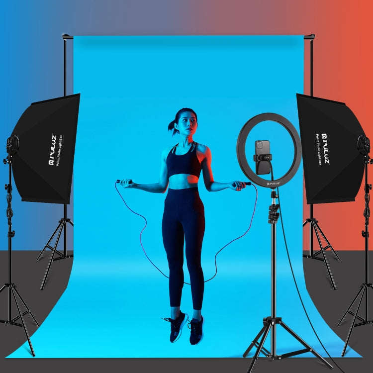 PULUZ 50x70cm Studio Softbox + 2m Tripod Mount + 4 x E27 20W 5700K White Light LED Light Bulb Pho...