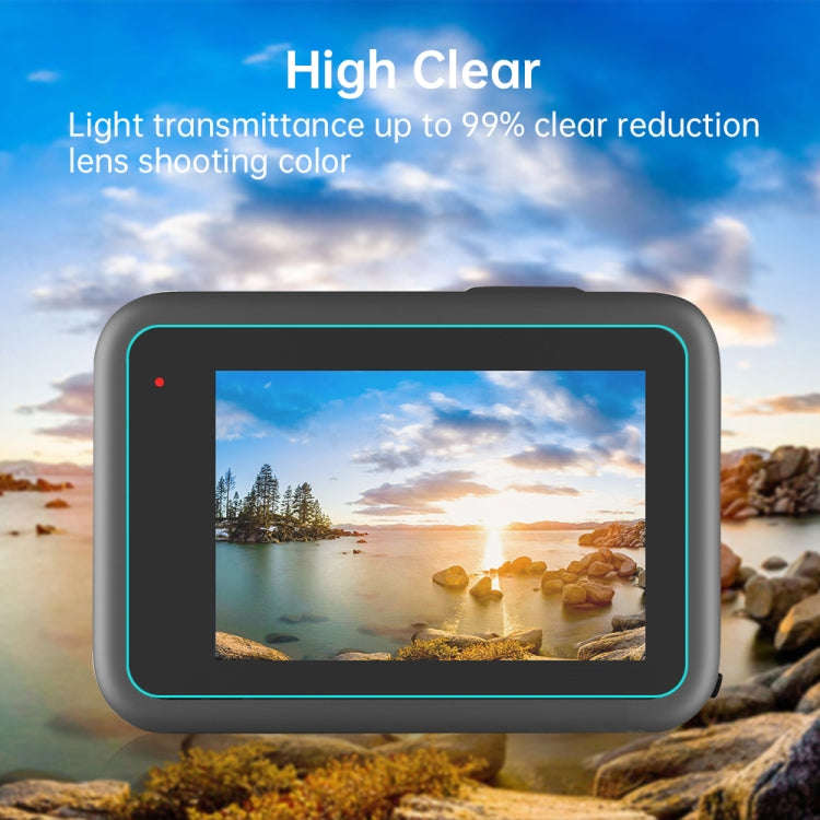 PULUZ for GoPro Hero12 Black /11 Black /10 Black /9 Black Lens + LCD Display 9H 2.5D Tempered Gla...