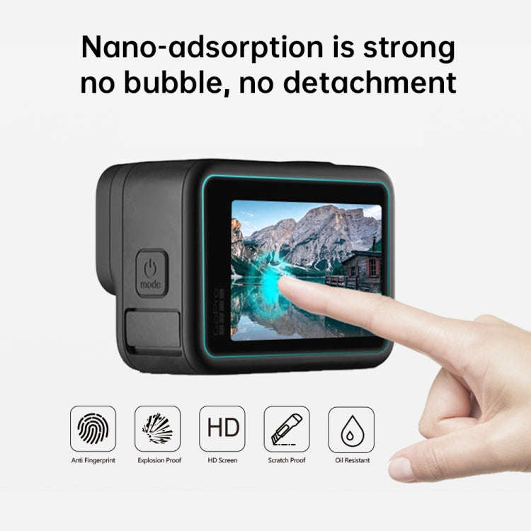 PULUZ for GoPro Hero12 Black /11 Black /10 Black /9 Black Lens + LCD Display 9H 2.5D Tempered Gla...