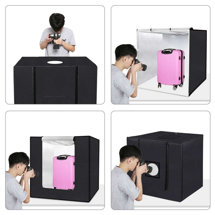 PULUZ 80cm Folding Portable 80W 9050LM White Light Photo Lighting Studio Shooting Tent Box Kit wi...