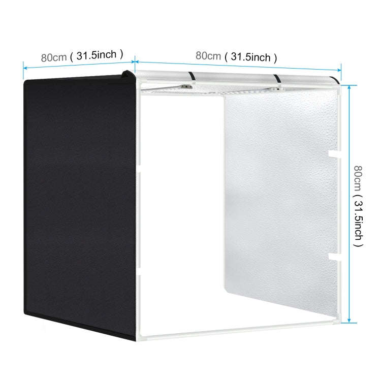 PULUZ 80cm Folding Portable 80W 9050LM White Light Photo Lighting Studio Shooting Tent Box Kit wi...