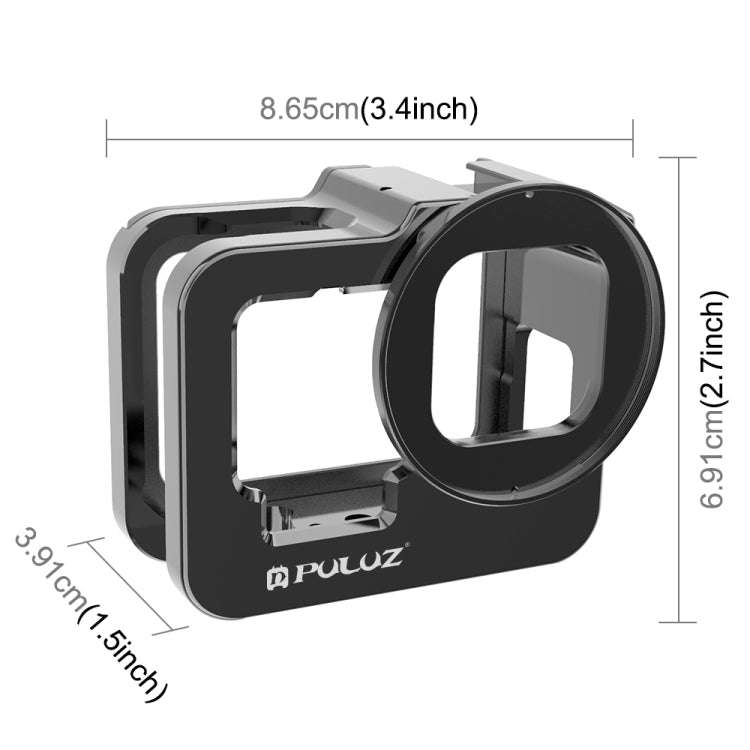 PULUZ for GoPro HERO13 Black /12 Black /11 Black /10 Black /9 Black Thicken Housing Shell CNC Alu...