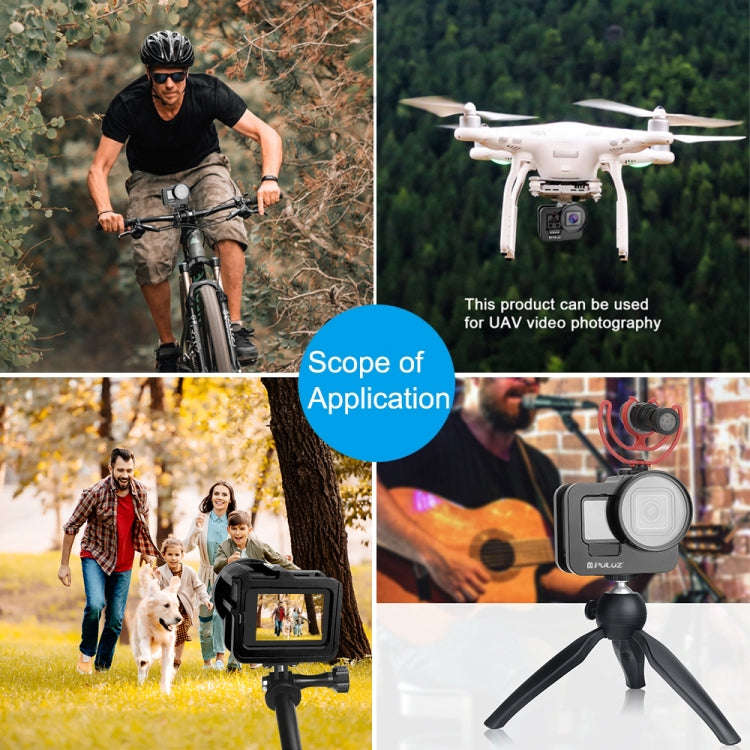 PULUZ for GoPro HERO13 Black /12 Black /11 Black /10 Black /9 Black Thicken Housing Shell CNC Alu...
