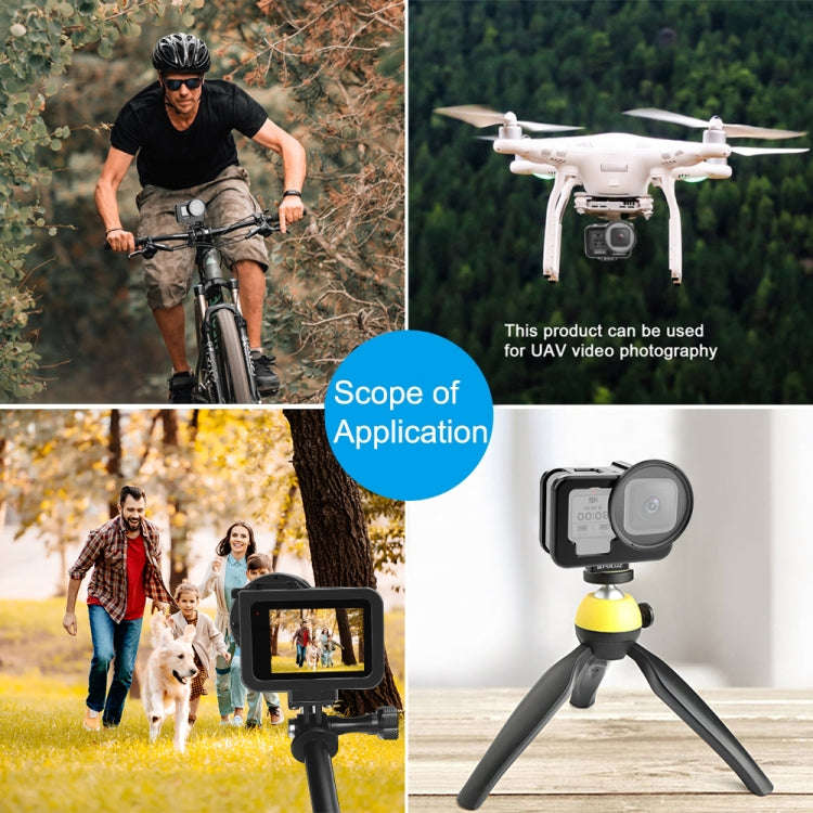 For GoPro HERO13 Black /12 Black /11 Black /10 Black /9 Black PULUZ Thin Housing Shell CNC Alumin...