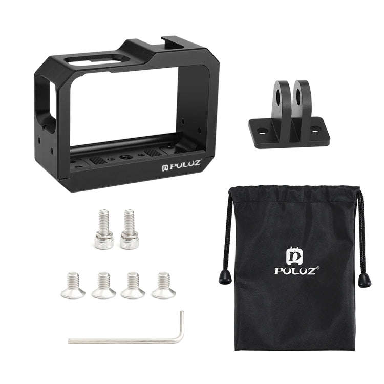 PULUZ Aluminum alloy Frame Mount Protective Case Cage with Cold Shoe Base Slot & Tripod Base Adap...