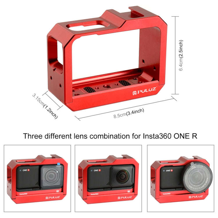 PULUZ Aluminum alloy Frame Mount Protective Case Cage with Cold Shoe Base Slot & Tripod Base Adap...