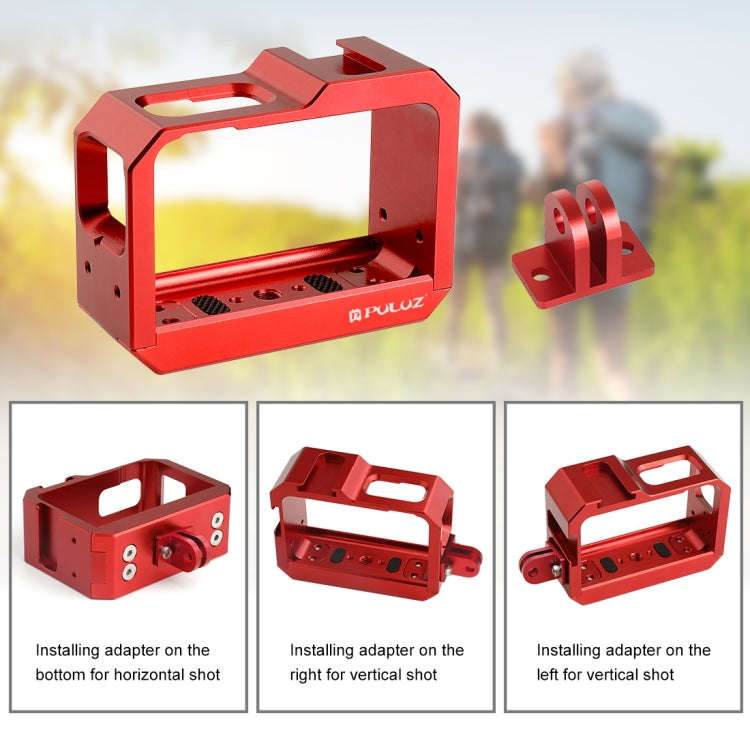PULUZ Aluminum alloy Frame Mount Protective Case Cage with Cold Shoe Base Slot & Tripod Base Adap...