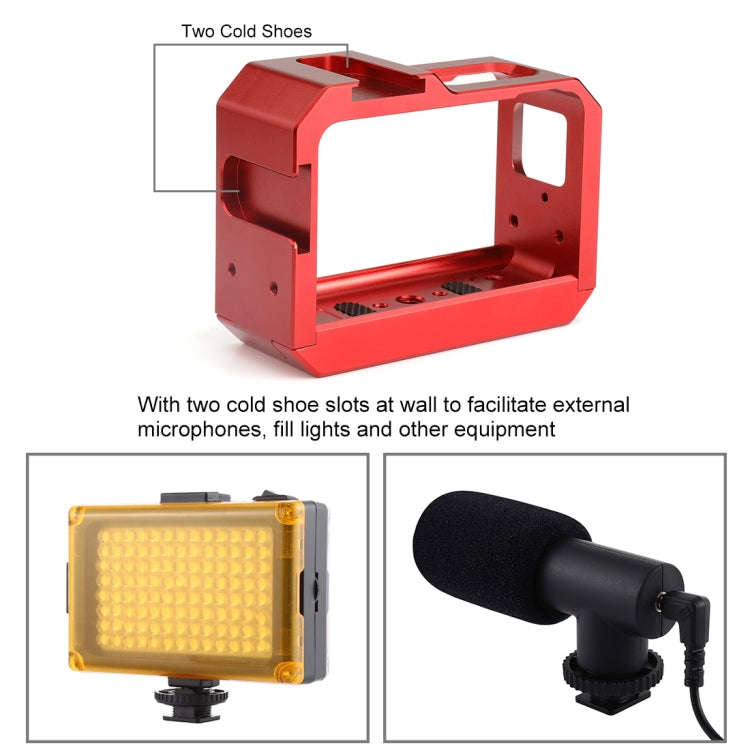 PULUZ Aluminum alloy Frame Mount Protective Case Cage with Cold Shoe Base Slot & Tripod Base Adap...