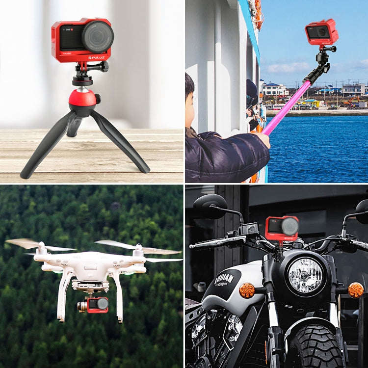 PULUZ Aluminum alloy Frame Mount Protective Case Cage with Cold Shoe Base Slot & Tripod Base Adap...