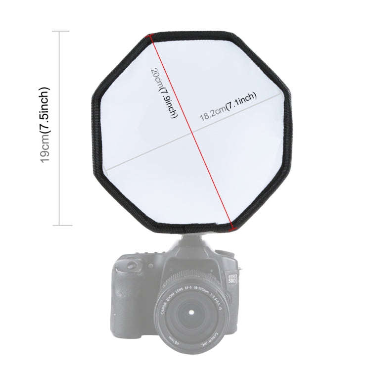 PULUZ 20cm Octangle Style Foldable Soft Flash Light Diffuser Softbox