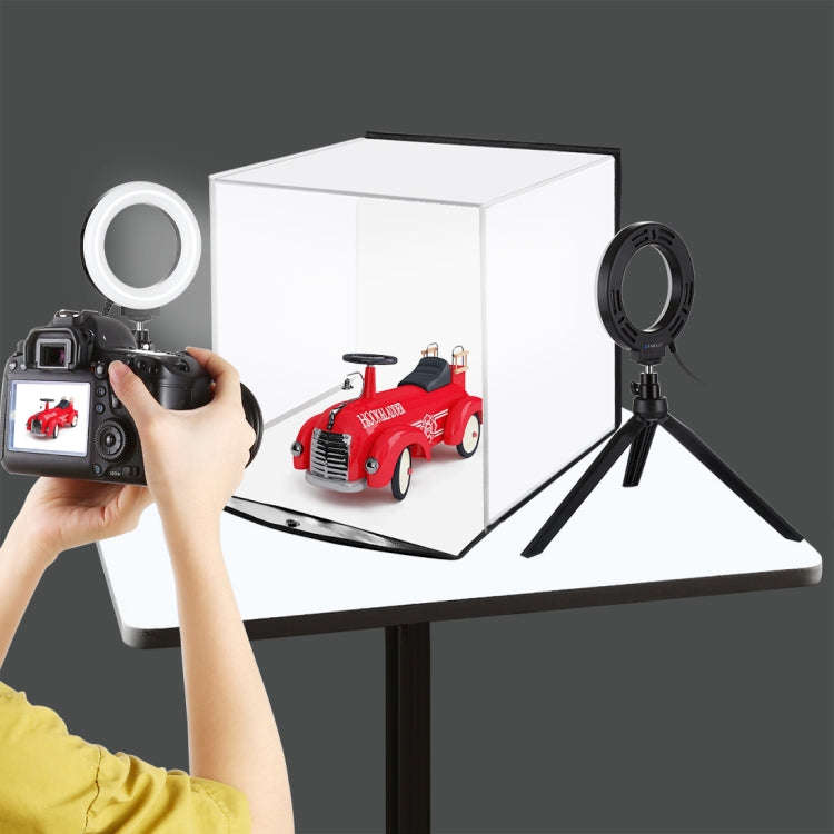 PULUZ 30cm Folding Portable Ring Light Photo Lighting Studio Shooting Tent Box Kit with 6 Colors ...