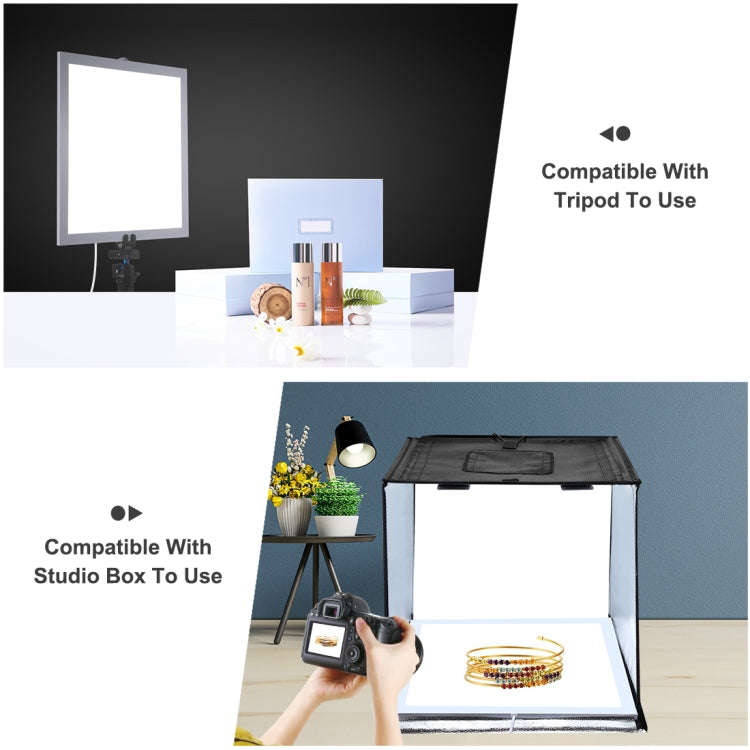 PULUZ 1000LM LED Acrylic No Polar Dimming Shadowless Light Pad with Switch for 40cm Photo Studio ...