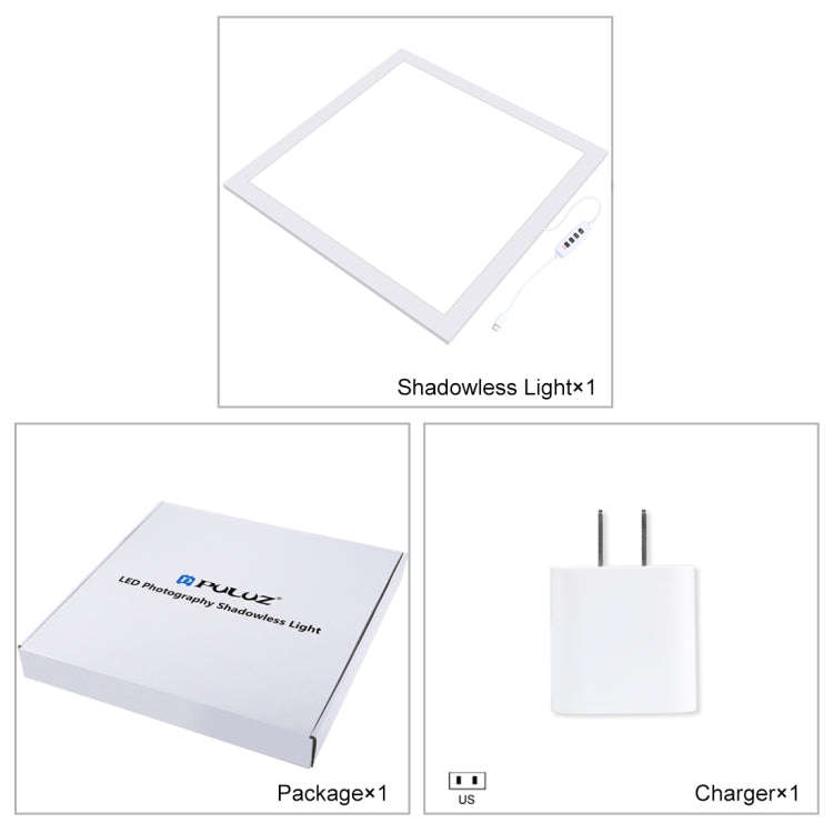 PULUZ 1000LM LED Acrylic No Polar Dimming Shadowless Light Pad with Switch for 40cm Photo Studio ...